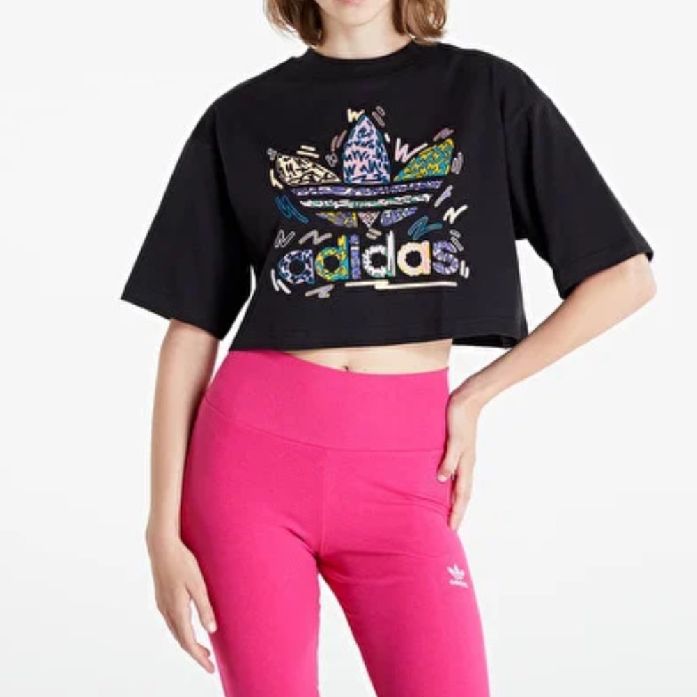 ADIDAS x KRIS ANDREWS LOVE UNITES CROP TOP MEDIUM - Picture 2 of 9